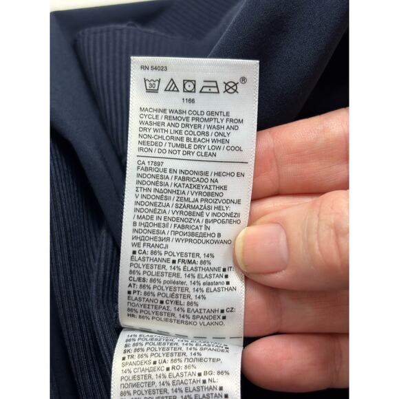 Athleta Brooklyn Ankle Pants Navy Blue 4 Pull On Pockets Stretch Lightweight - Picture 4 of 11